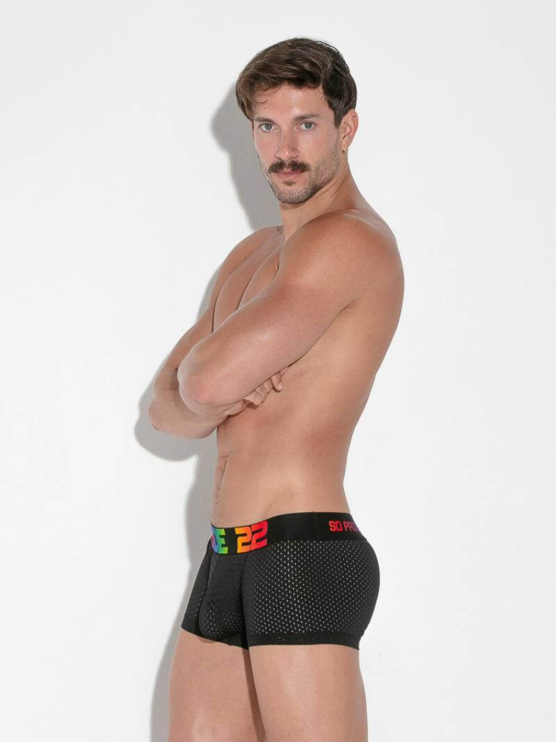 CODE22 Men's Gay Pride Mesh Trunk