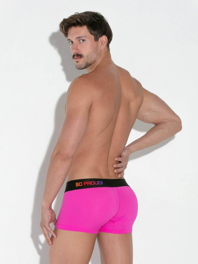 CODE22 Men's Gay Pride Mesh Trunk