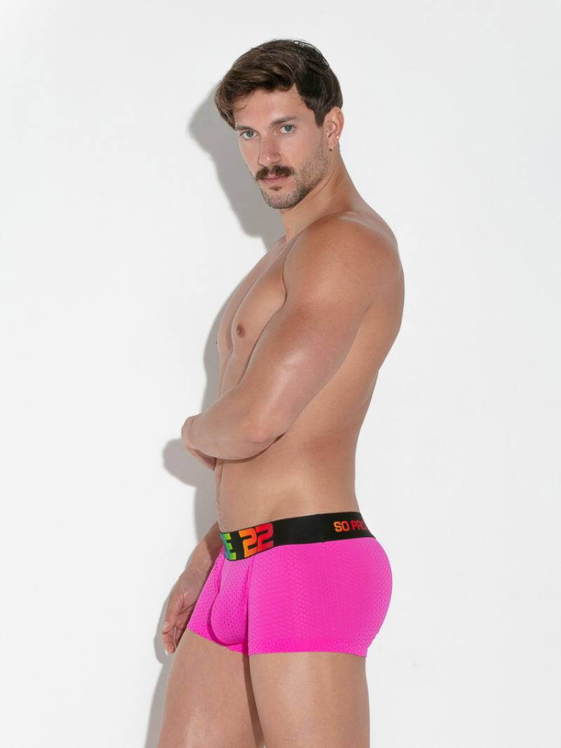 CODE22 Men's Gay Pride Mesh Trunk