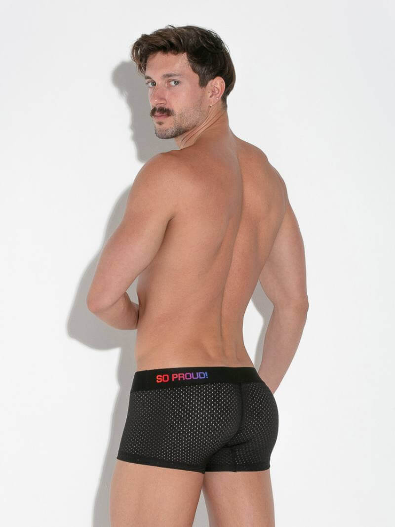 CODE22 Men's Gay Pride Mesh Trunk
