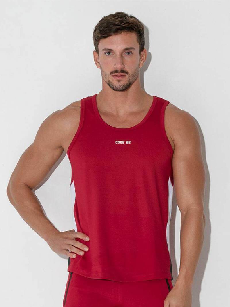 CODE22 Men's Rush Sleeveless Tank Top, Sports Performance Fabric
