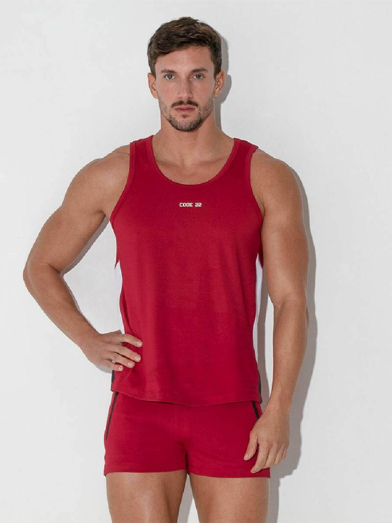 CODE22 Men's Rush Sleeveless Tank Top, Sports Performance Fabric