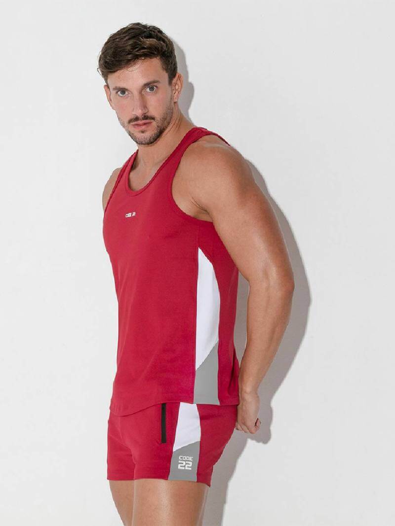 CODE22 Men's Rush Sleeveless Tank Top, Sports Performance Fabric