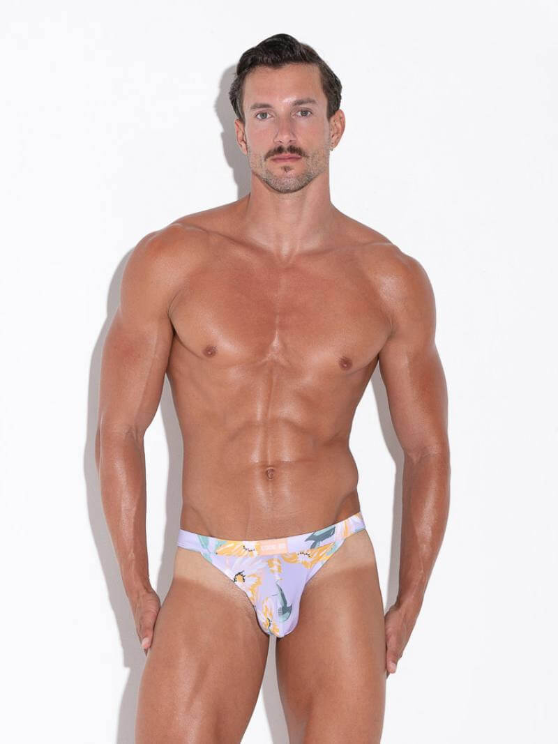 CODE22 Men's Secret Garden Floral Thong Underwear