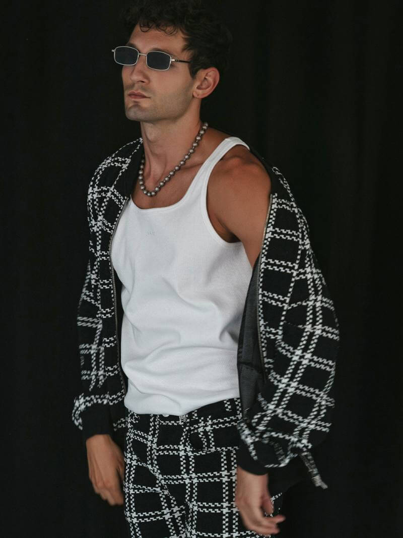 CODE22 Cameron Plaid Bomber Jacket