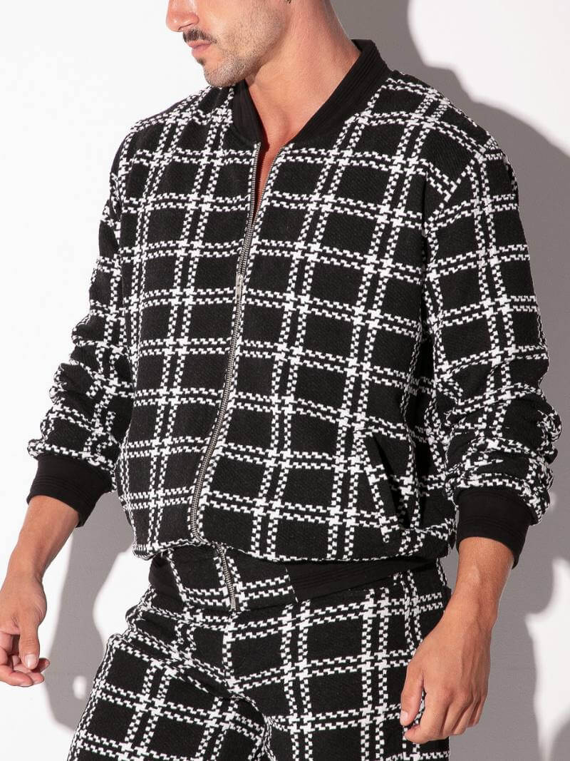 CODE22 Cameron Plaid Bomber Jacket