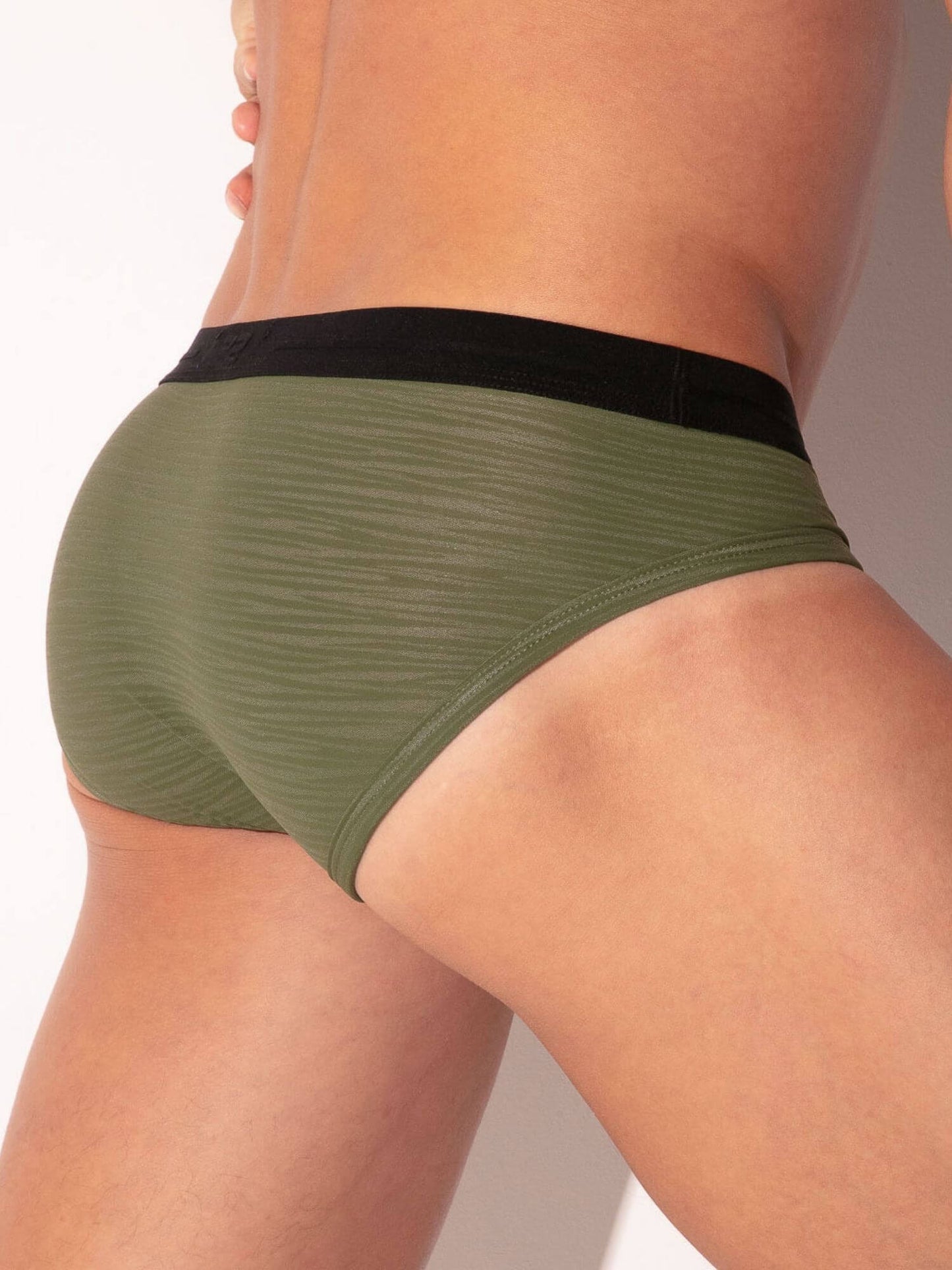 CODE 22 Zebra Brief – Semi-Sheer Stretch Slim Fit Men’s Underwear with Support Pouch