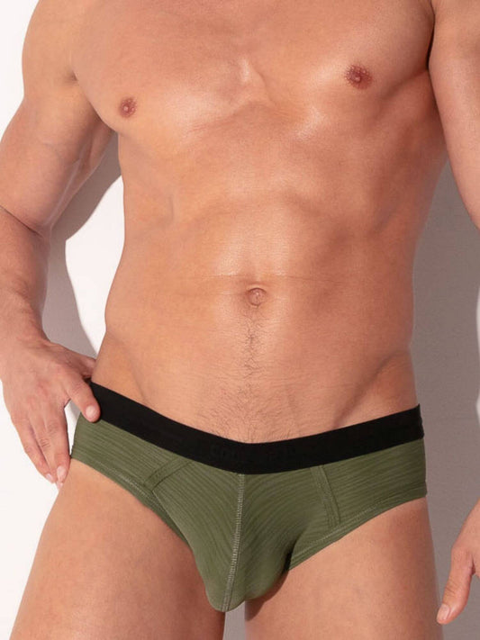 CODE 22 Zebra Brief – Semi-Sheer Stretch Slim Fit Men’s Underwear with Support Pouch