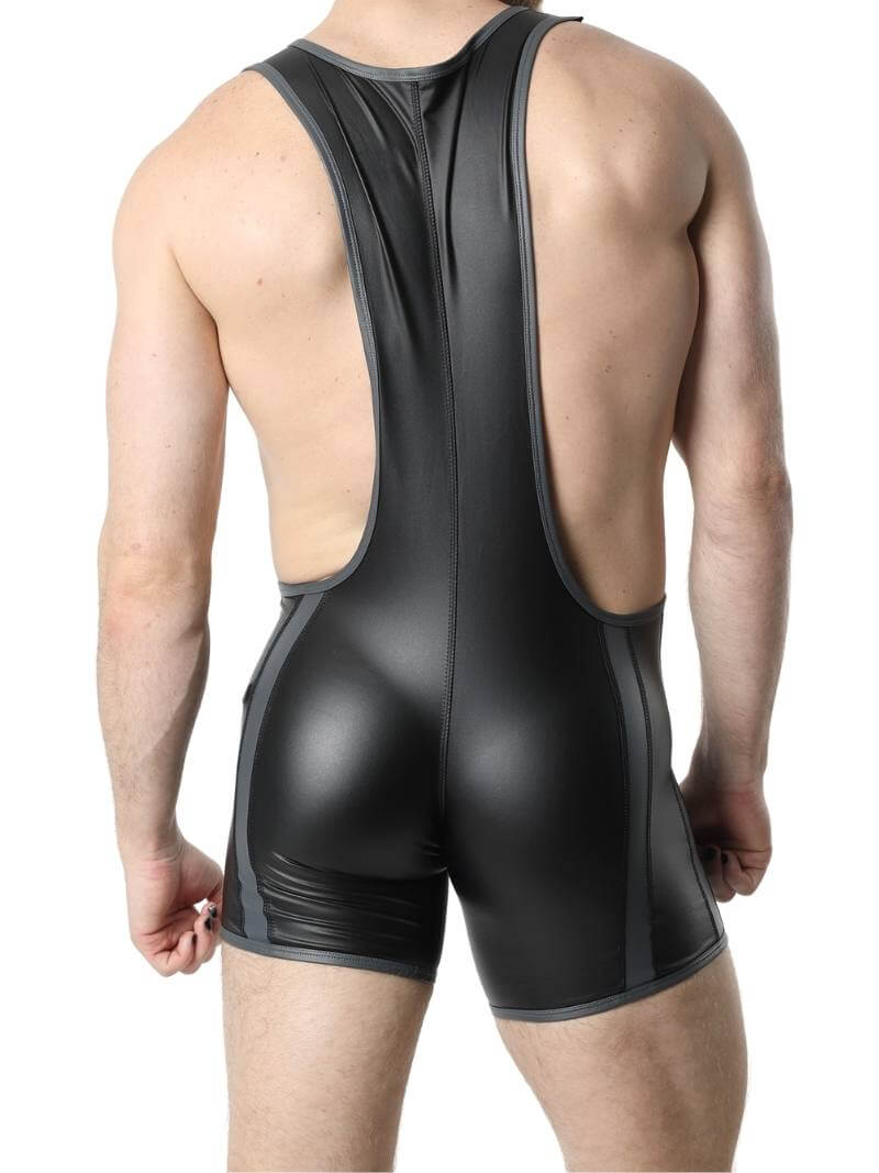 Mens CellBlock13 Anti-Chrome Vegan Leather Singlet with Removable Pouch