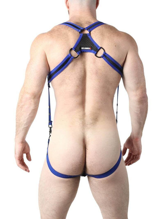 Mens CellBlock13 Bare Mesh Body Harness & Jockstrap Set + FREE VOCLA Bag