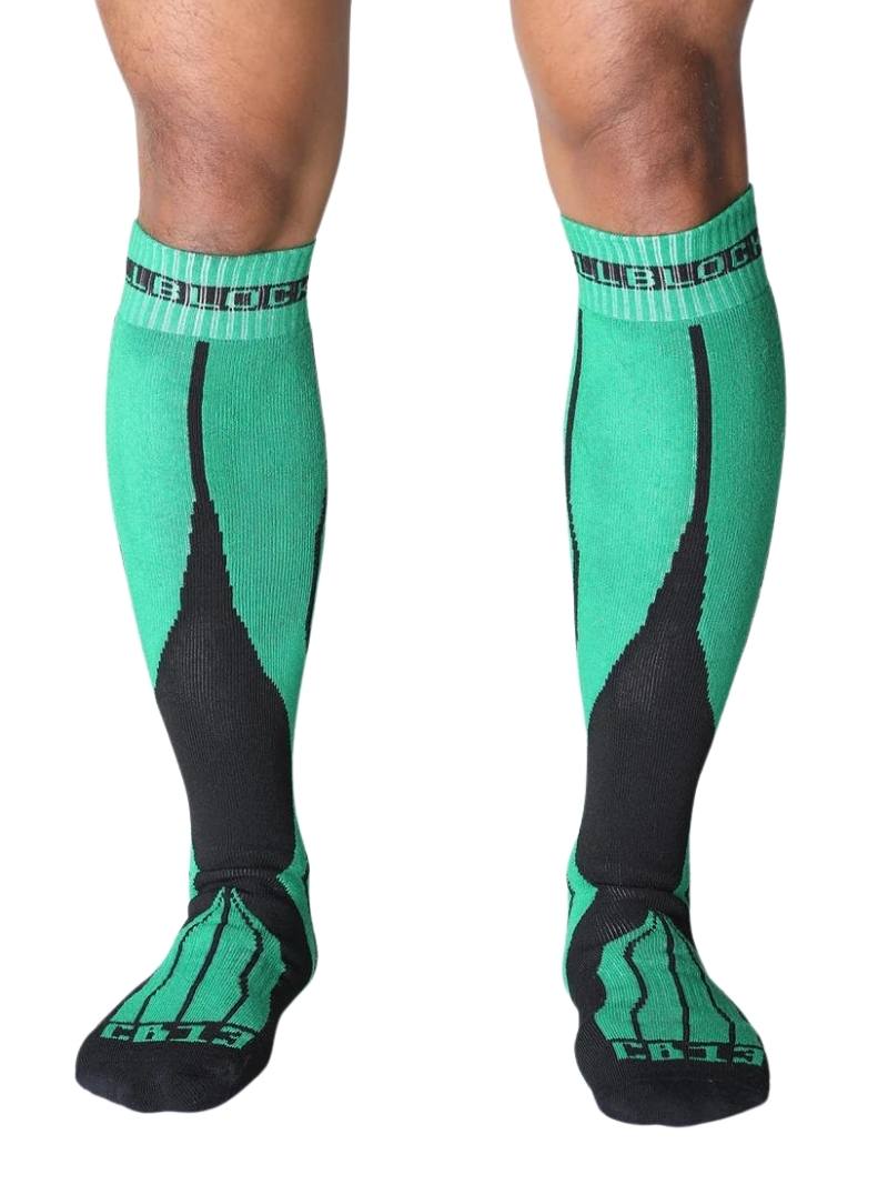 Mens CellBlock13 Men's Green Knee-Length Socks