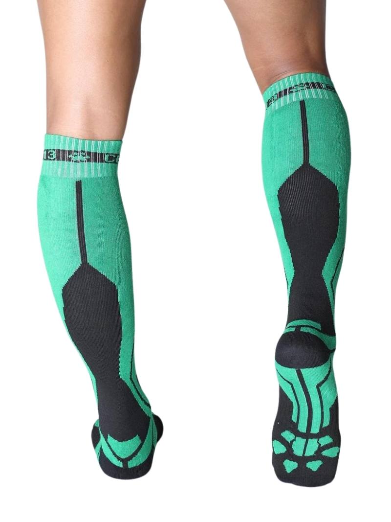 Mens CellBlock13 Men's Green Knee-Length Socks