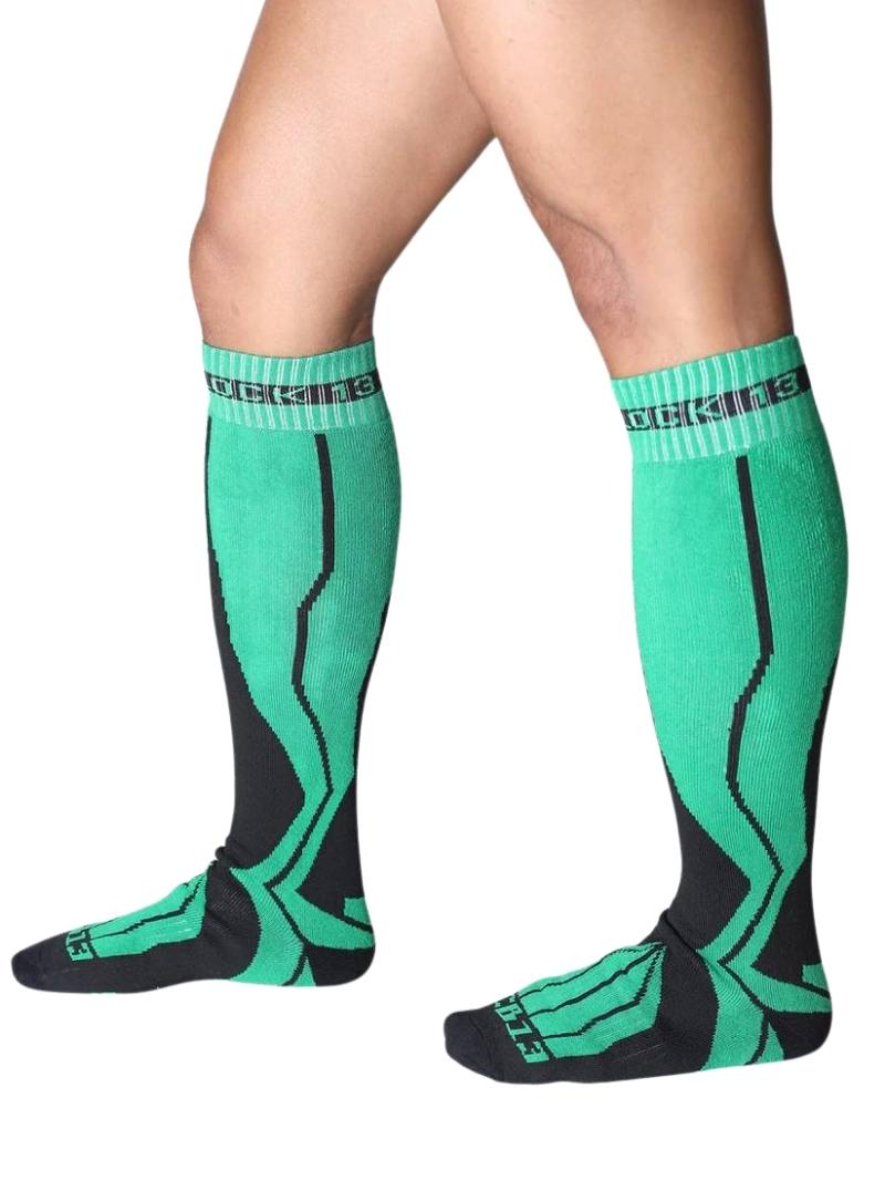 Mens CellBlock13 Men's Green Knee-Length Socks