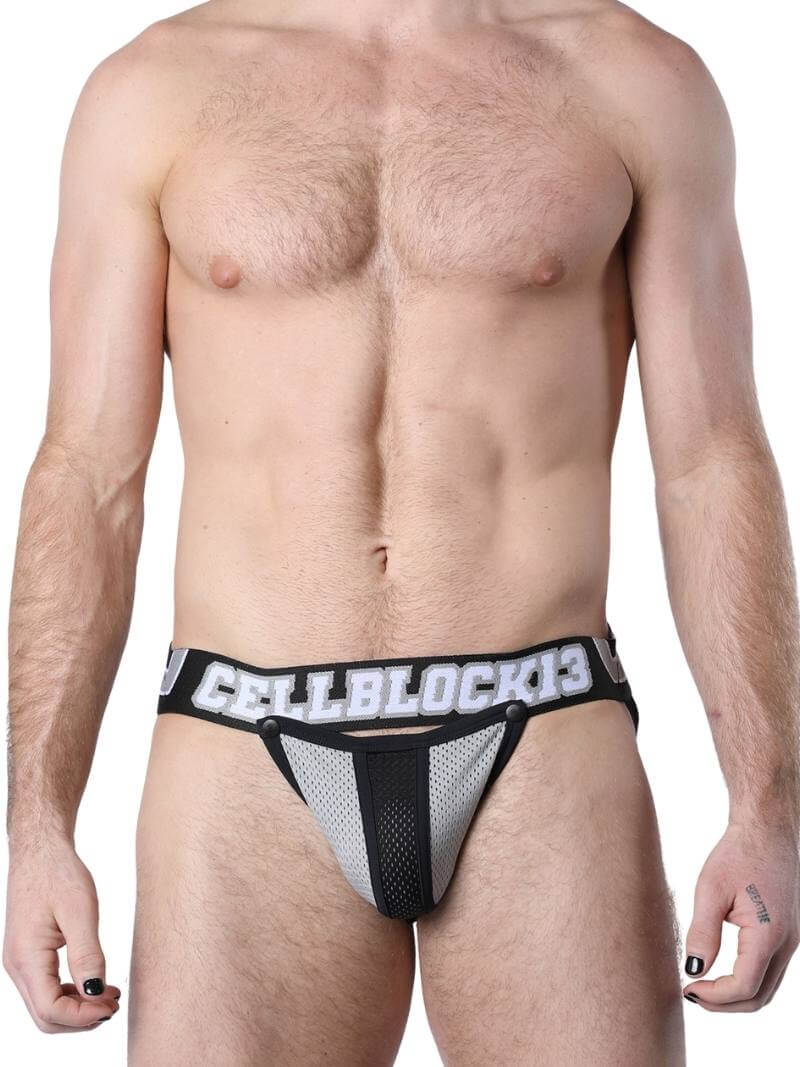 Mens CellBlock13 Take Down Mesh Jockstrap With Removable Pouch