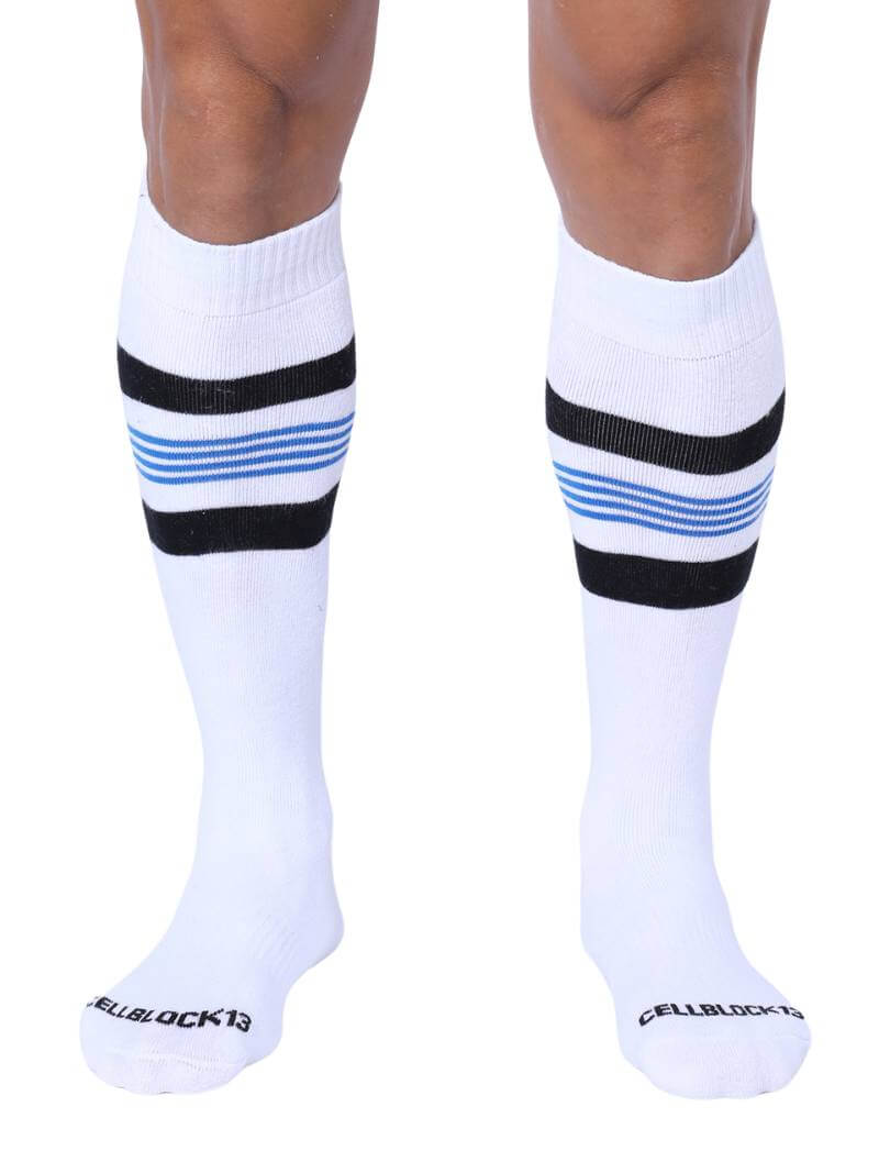 Mens CellBlock13 Striped Knee-High Socks