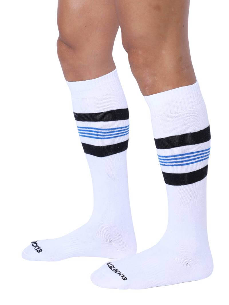 Mens CellBlock13 Striped Knee-High Socks
