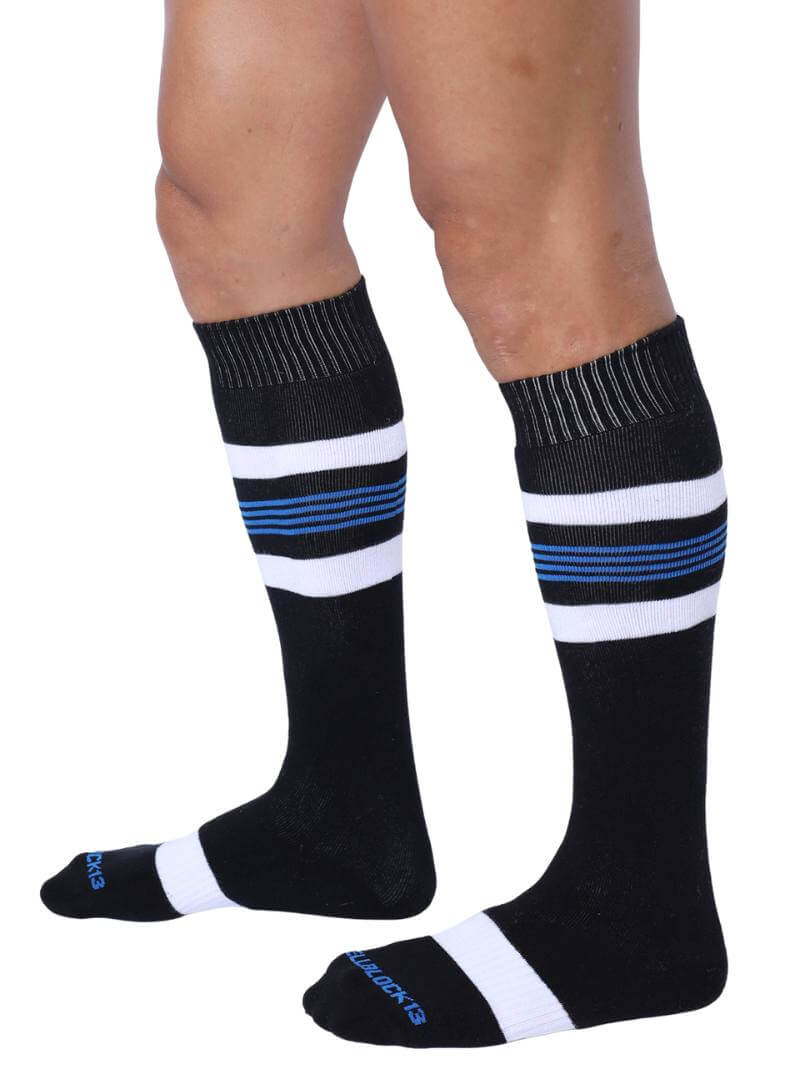 Mens CellBlock13 Striped Knee-High Socks