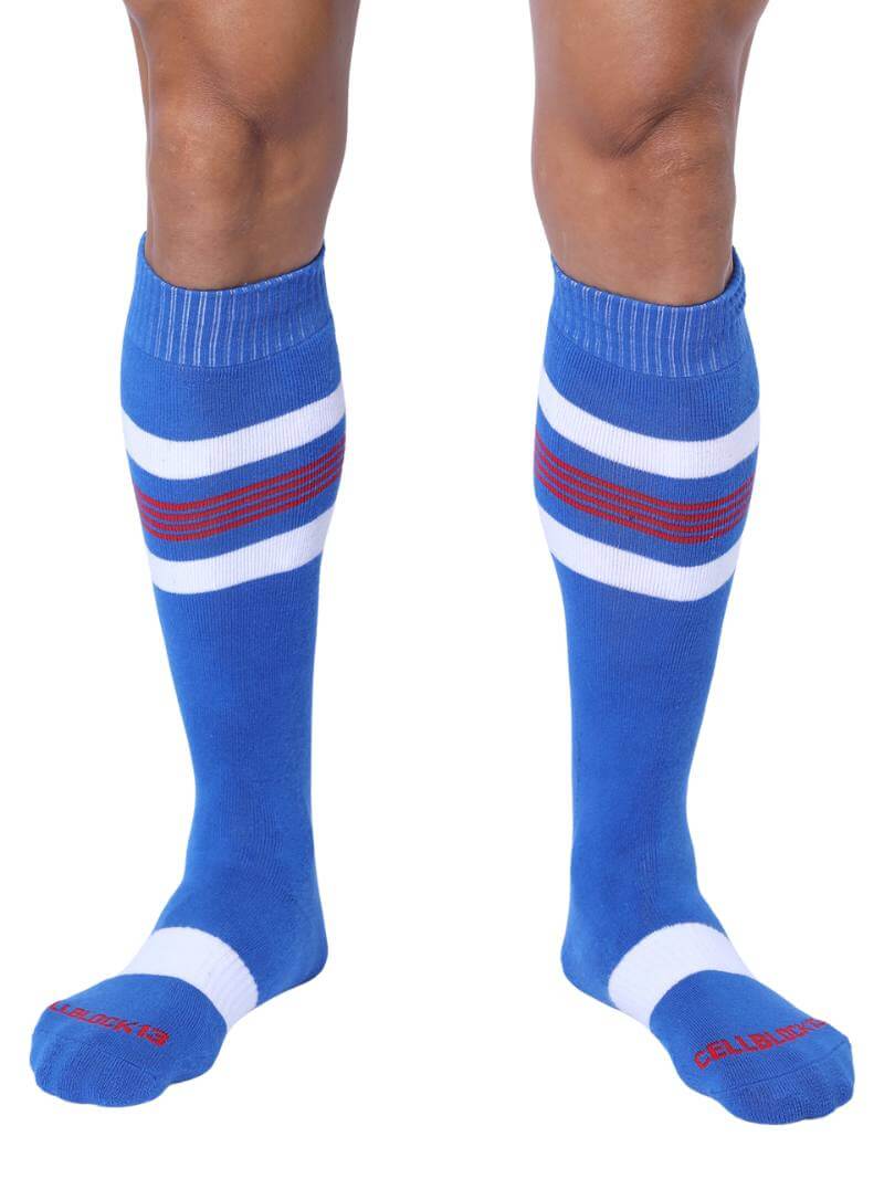 Mens CellBlock13 Striped Knee-High Socks