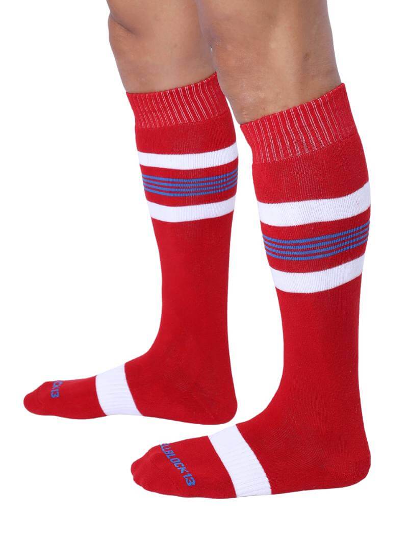 Mens CellBlock13 Striped Knee-High Socks
