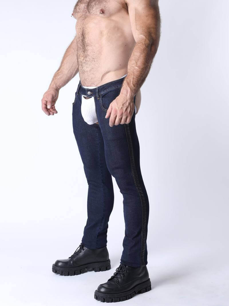 Gay denim chaps