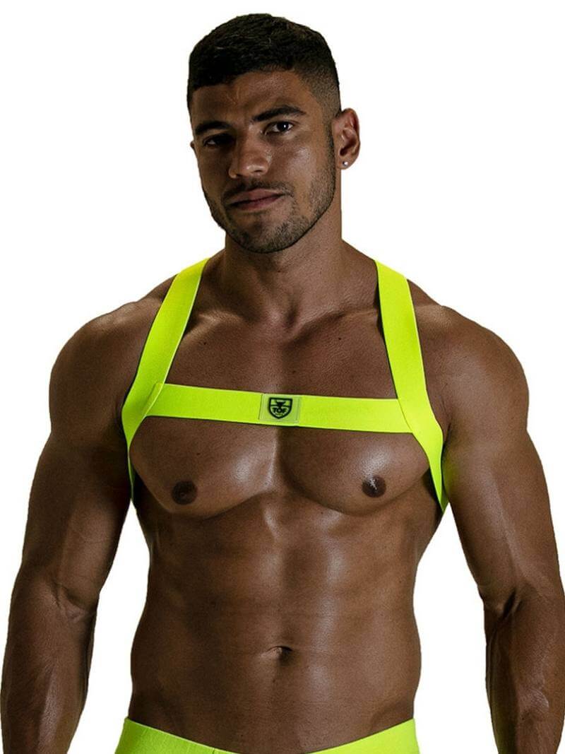 Mens TOF Paris Neon Party Chest Harness