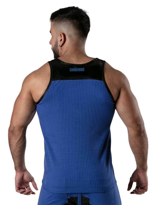 Men's Racerback Round Neck Ribbed Cotton Sleeveless Vest