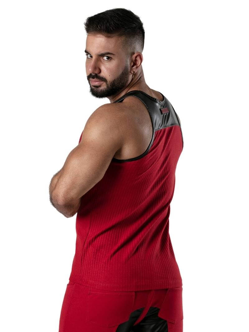 Locker Gear Men's Ribbed Cotton Racerback Vest