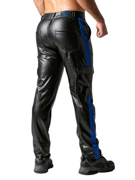 Men's Locker Gear Leatherette Cargo Pants with Rear Zip