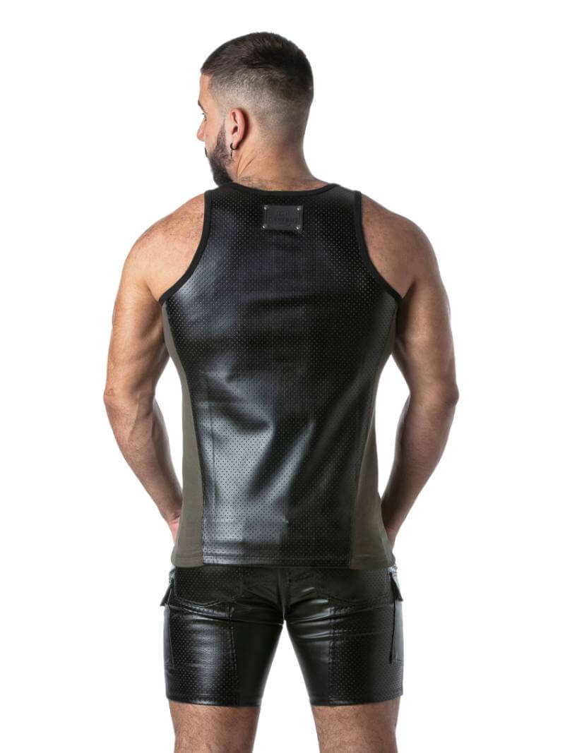 Men's Gay Partywear Leatherette Locker Gear Tank Top