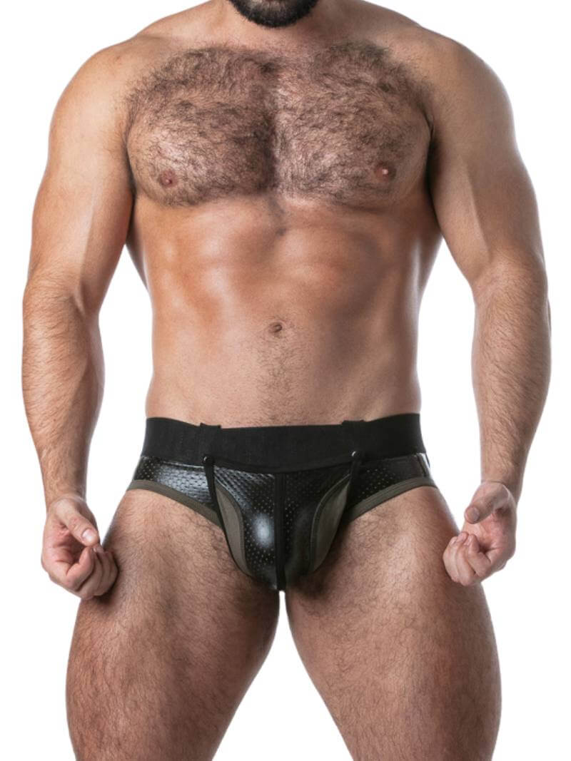 Men's Locker Gear Punch Hole Jock Brief with Removable Pouch