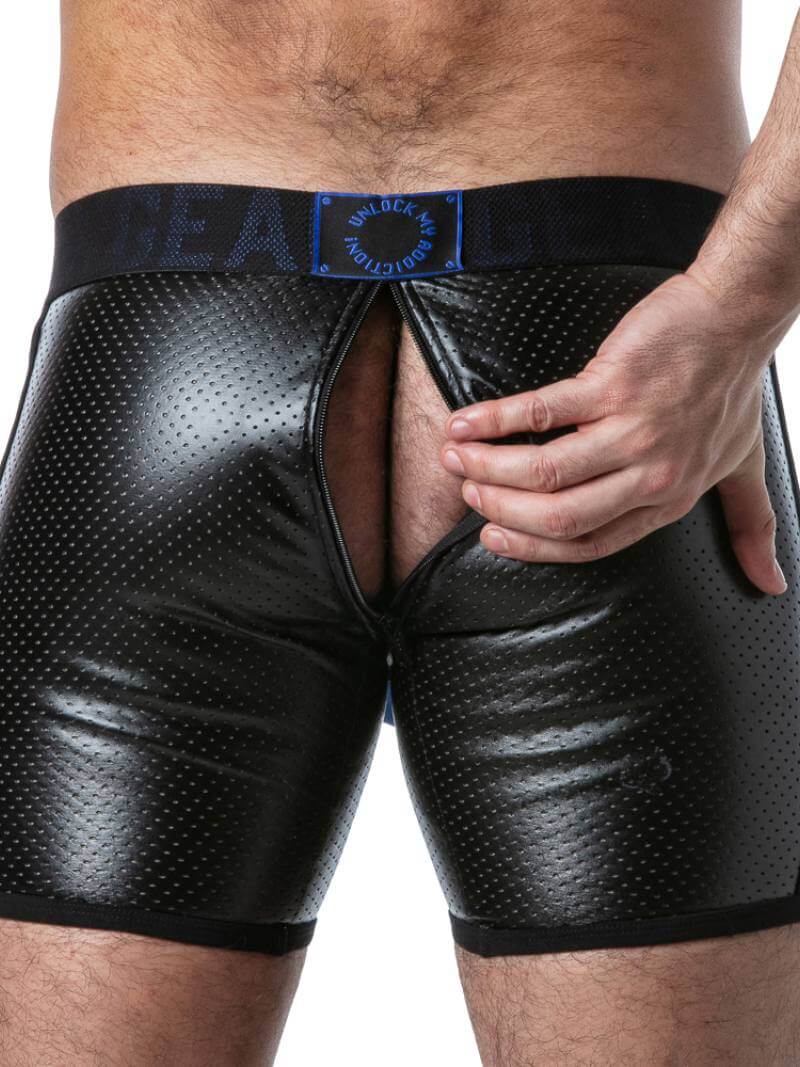 Men's Locker Gear Punch Hole Boxer - Rear Zip + Removable Pouch
