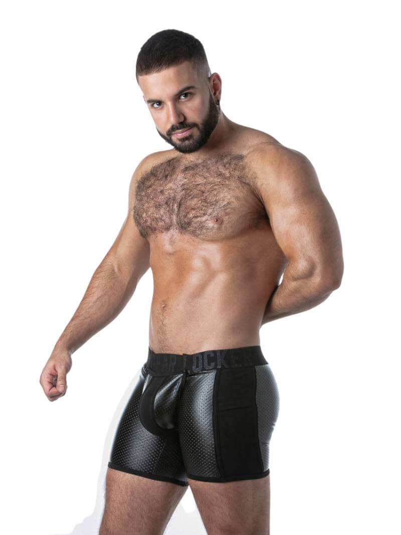 Men's Locker Gear Punch Hole Boxer Briefs - Rear Zip + Removable Pouch