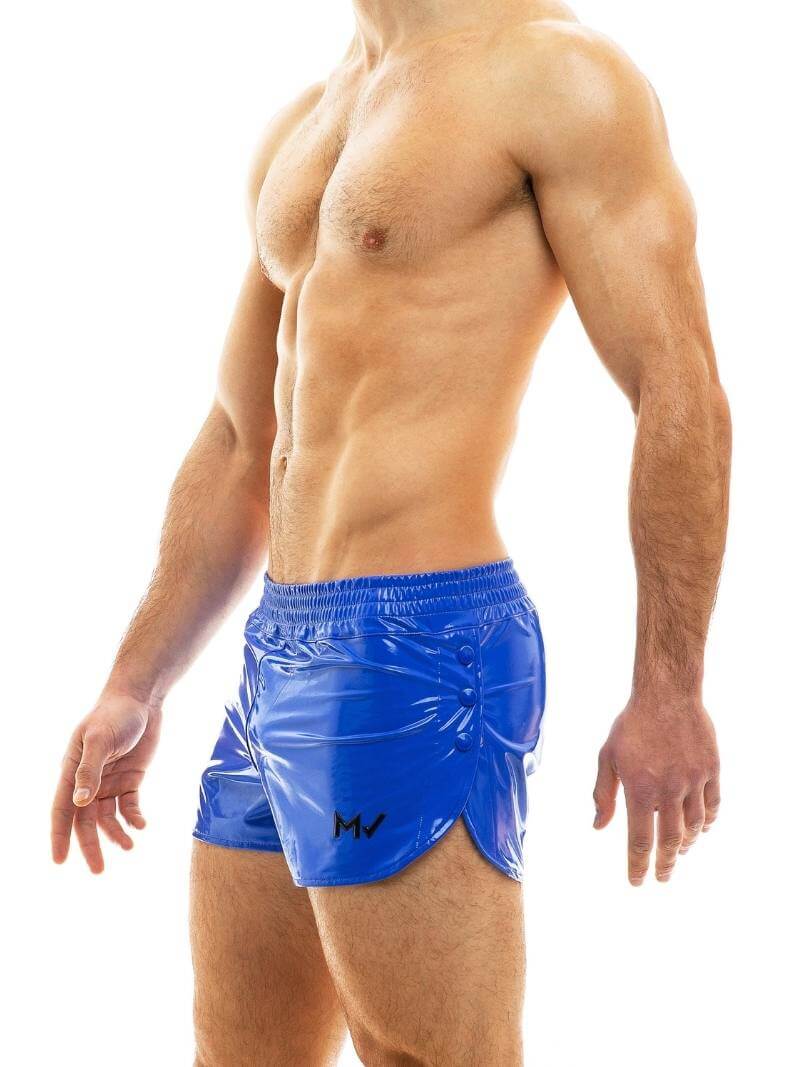 Mens MODUS VIVENDI PVC Vinyl Short with Buttoned Side