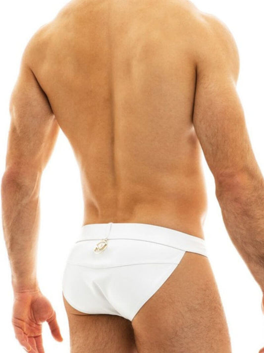 White men's underwear on a white background