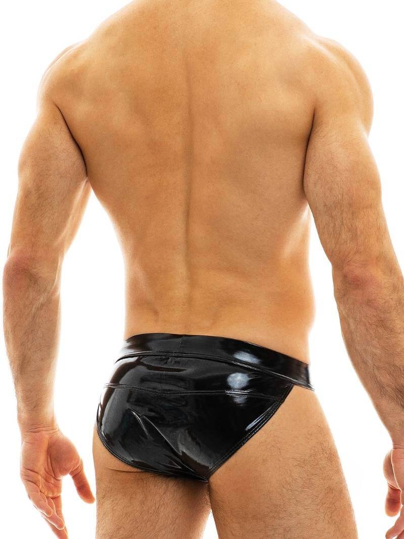 Mens MODUS VIVENDI PVC Vinyl Tanga Brief