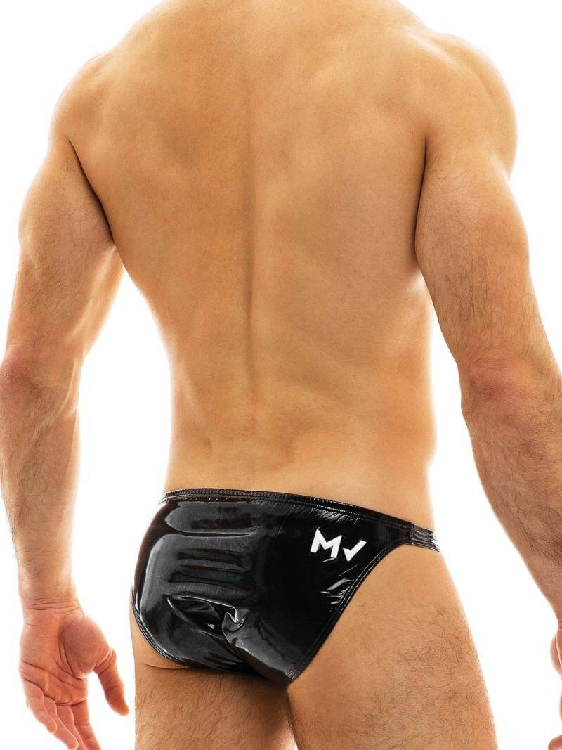 Mens MODUS VIVENDI PVC Vinyl Mini Briefs