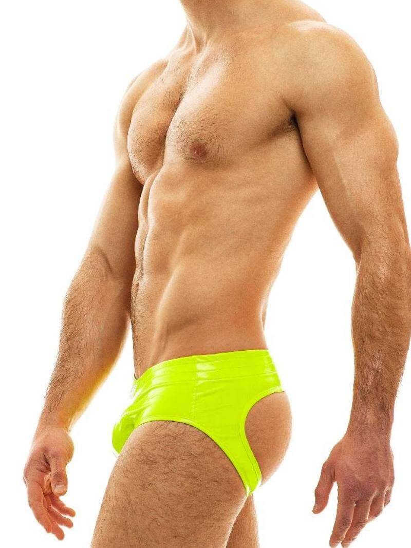 Mens MODUS VIVENDI Bottomless PVC Vinyl Brief