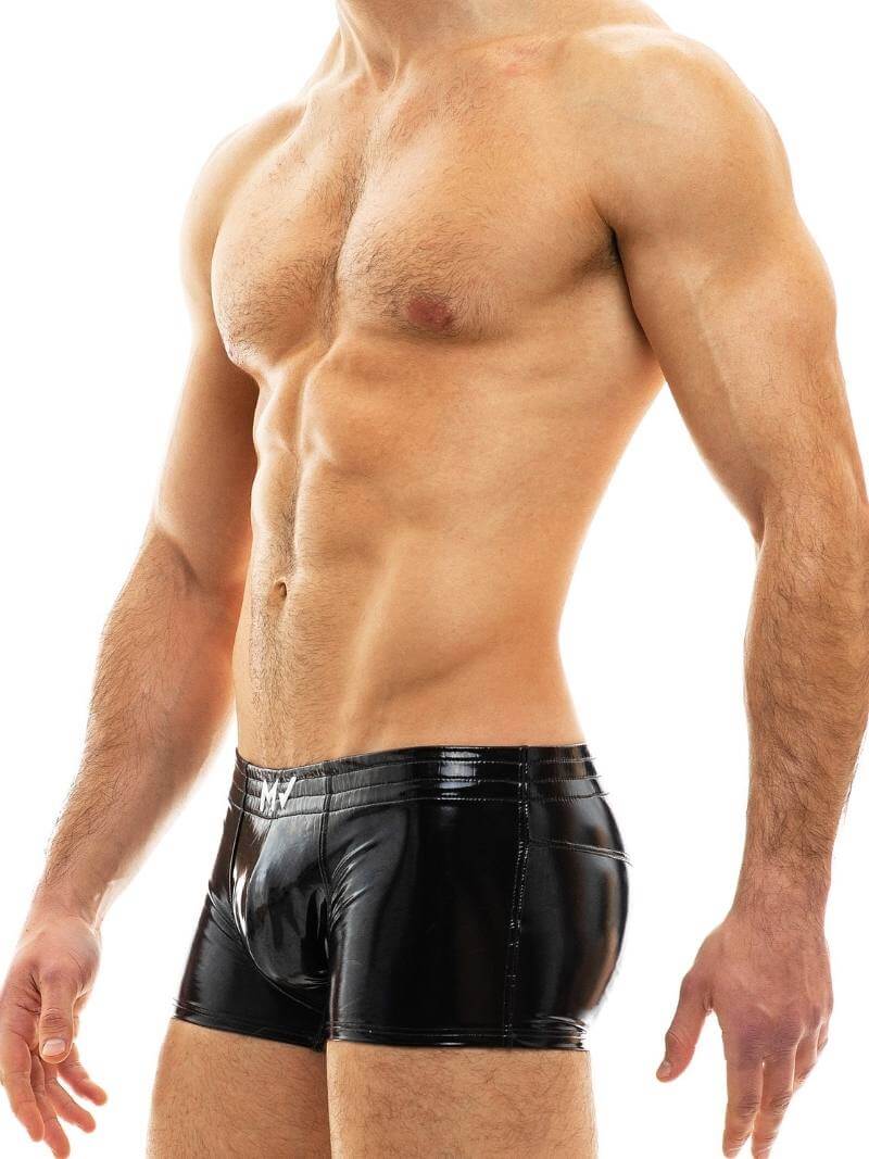 Mens MODUS VIVENDI PVC Vinyl Boxer Trunk