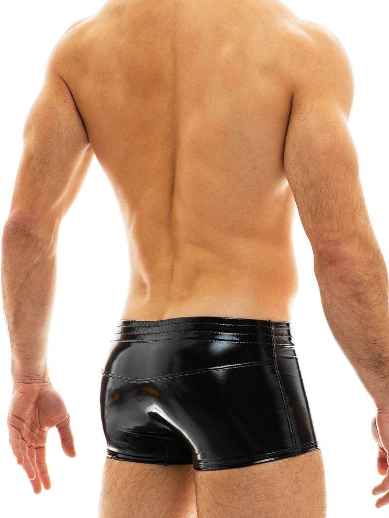 Mens MODUS VIVENDI PVC Vinyl Boxer Trunk