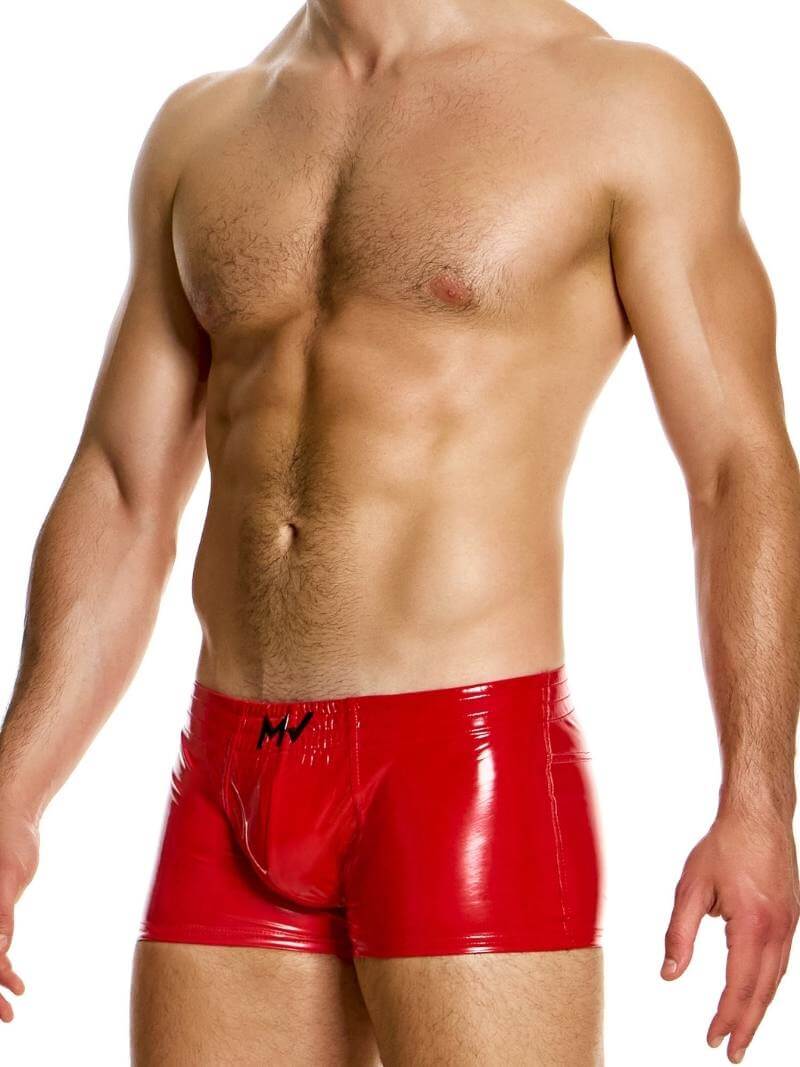 Mens MODUS VIVENDI PVC Vinyl Boxer Trunk