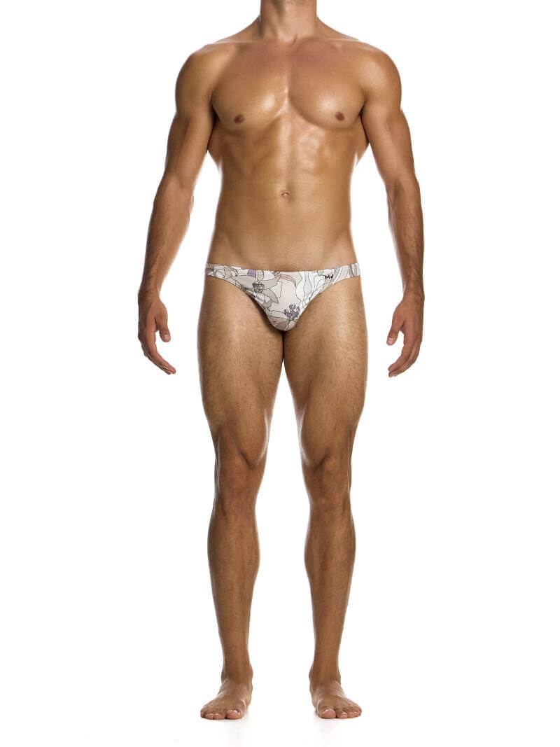 Mens MODUS VIVENDI Art Nouveau Floral Low Cut Swim Bikini