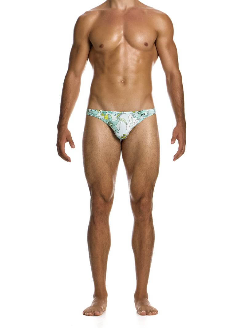 Mens MODUS VIVENDI Art Nouveau Floral Low Cut Swim Bikini