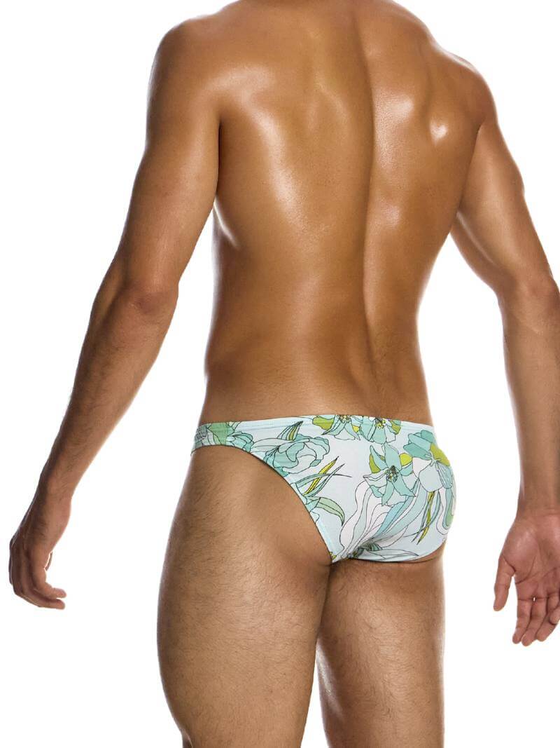 Mens MODUS VIVENDI Art Nouveau Floral Low Cut Swim Bikini