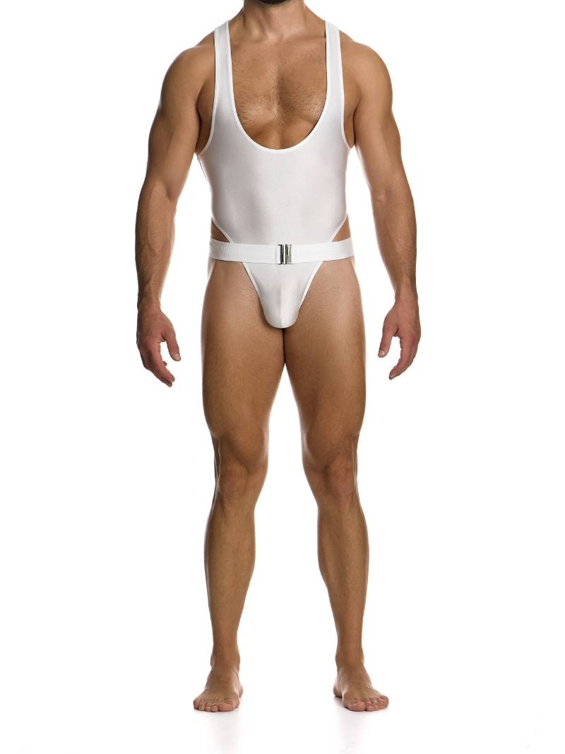 Mens MODUS VIVENDI Avant Garde One Piece Thong Swimsuit