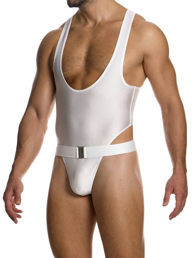 Mens MODUS VIVENDI Avant Garde One Piece Thong Swimsuit