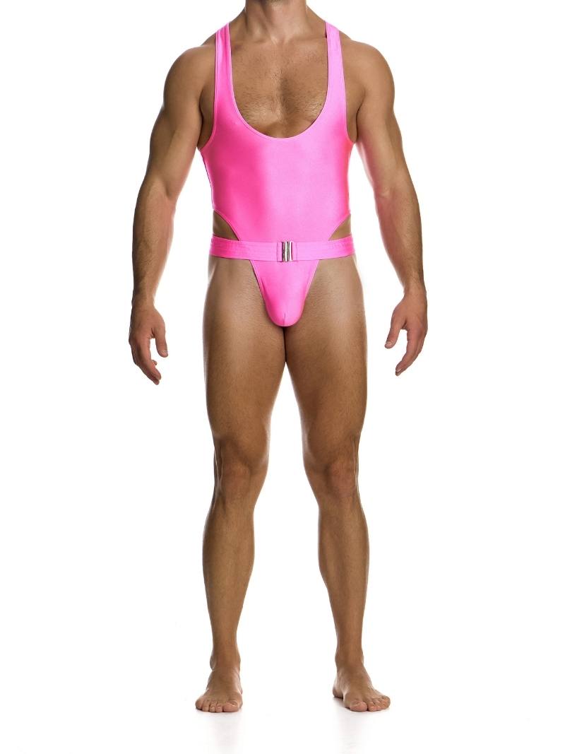 Mens MODUS VIVENDI Avant Garde One Piece Thong Swimsuit
