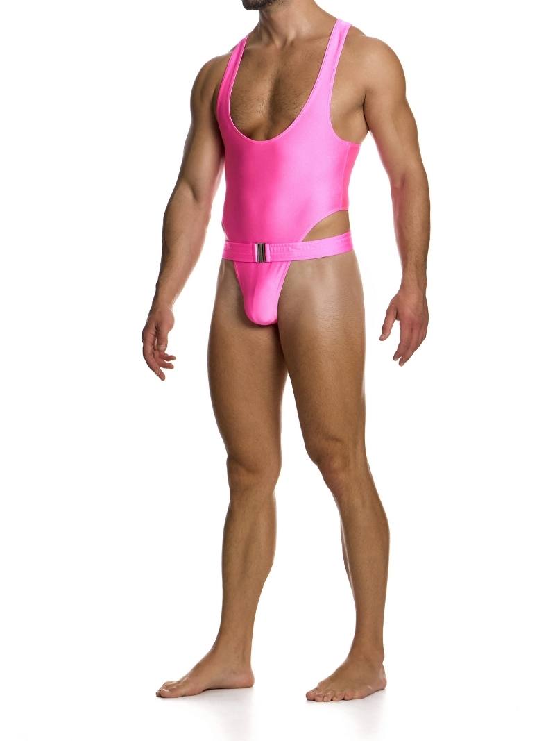 Mens MODUS VIVENDI Avant Garde One Piece Thong Swimsuit