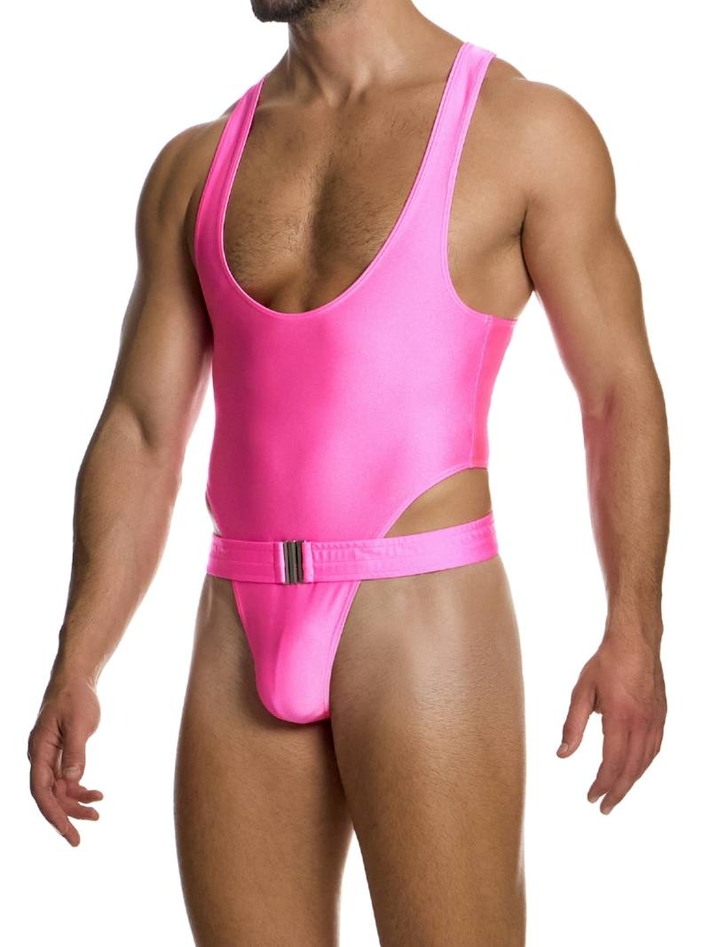 Mens MODUS VIVENDI Avant Garde One Piece Thong Swimsuit