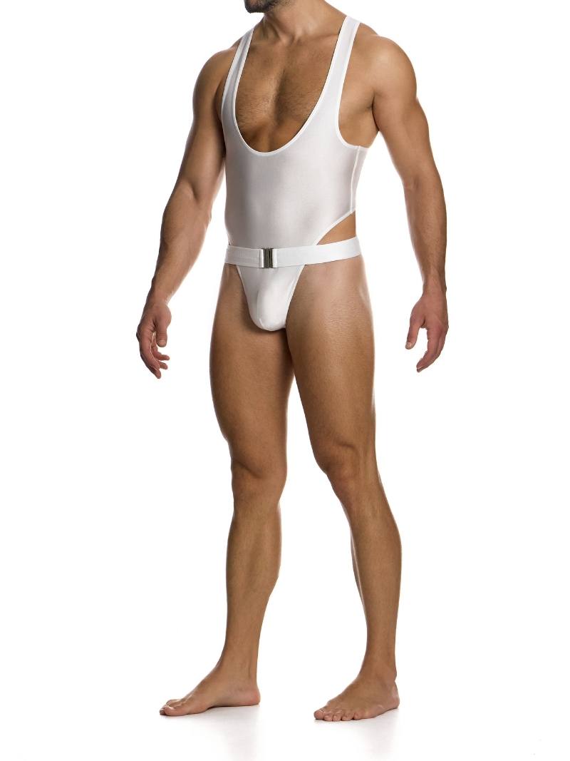 Mens MODUS VIVENDI Avant Garde One Piece Thong Swimsuit