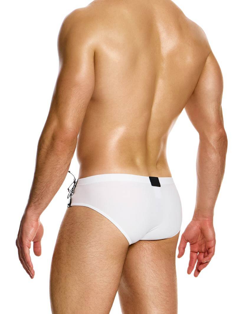 Mens MODUS VIVENDI Boudoir Lace-Up Swimming Brief